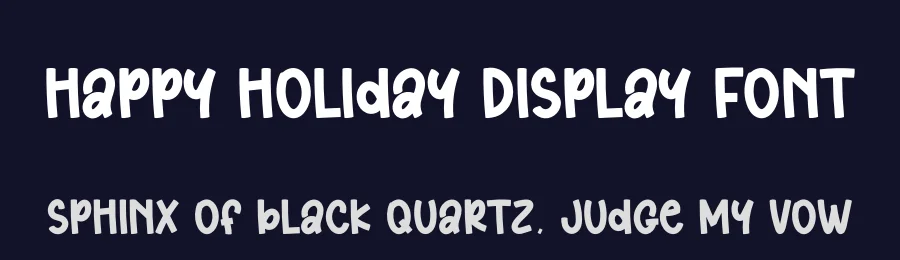 Happy Holiday Display Font by creativeletter — Display Font — thumbnail 2