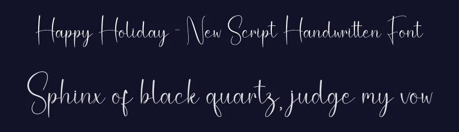 Happy Holiday – New Script Handwritten Font by creativeletter — Script Handwritten Font — thumbnail 2