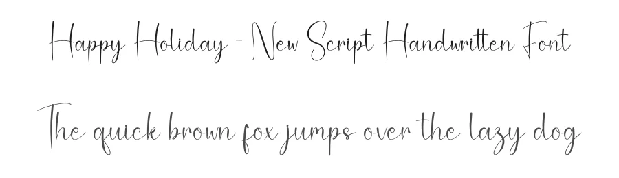 Happy Holiday – New Script Handwritten Font by creativeletter — Script Handwritten Font