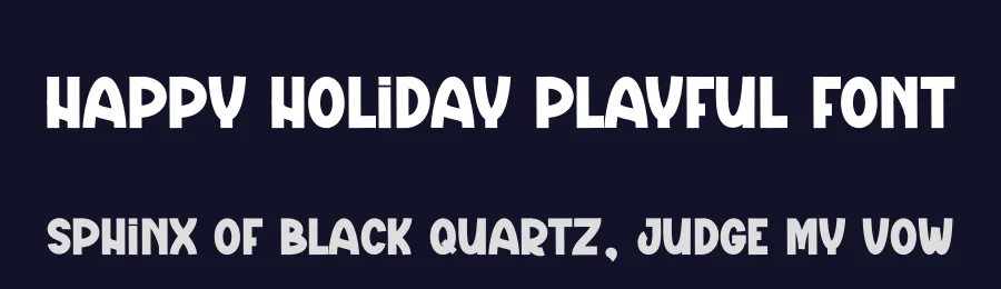 Happy Holiday Playful Font by creativeletter — Display Font — thumbnail 2