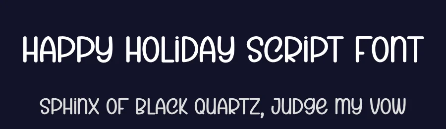 Happy Holiday Script Font by creativeletter — Display Font — thumbnail 2