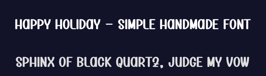 Happy Holiday – Simple Handmade Font by andikastudio — Display Font — thumbnail 2
