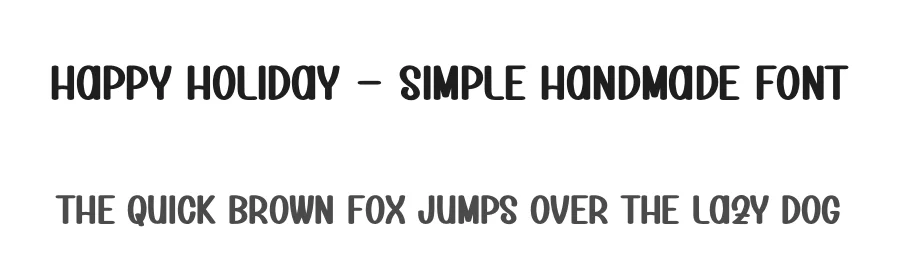 Happy Holiday – Simple Handmade Font by andikastudio — Display Font