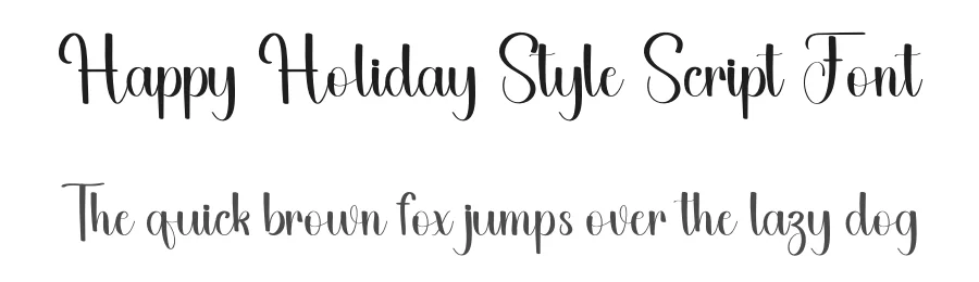 Happy Holiday Style Script Font by freshtypeink — Script Handwritten Font