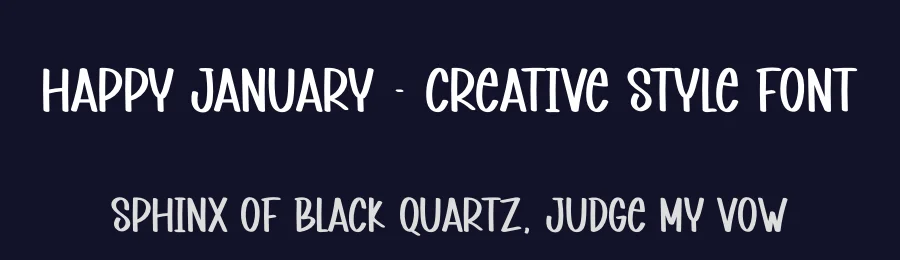 Happy January – Creative Style Font by creativeletter — Display Font — thumbnail 2