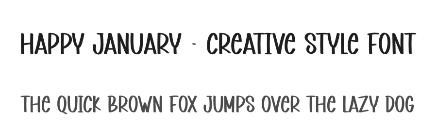 Happy January – Creative Style Font by creativeletter — Display Font