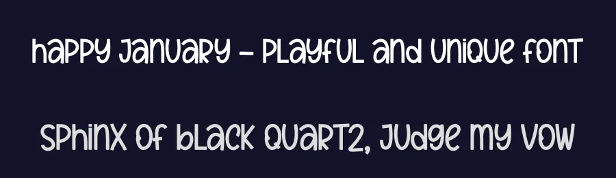 Happy January – Playful And Unique Font by creativeletter — Display Font — thumbnail 2