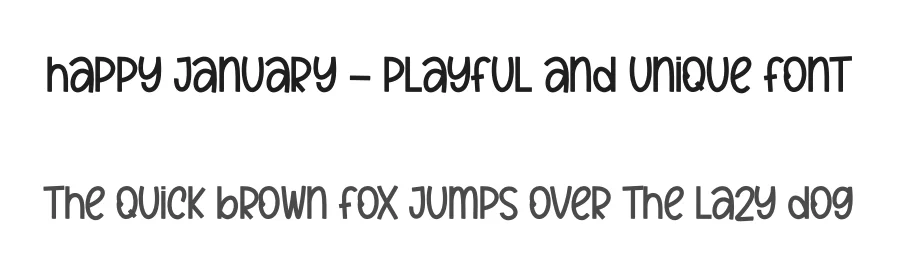 Happy January – Playful And Unique Font by creativeletter — Display Font