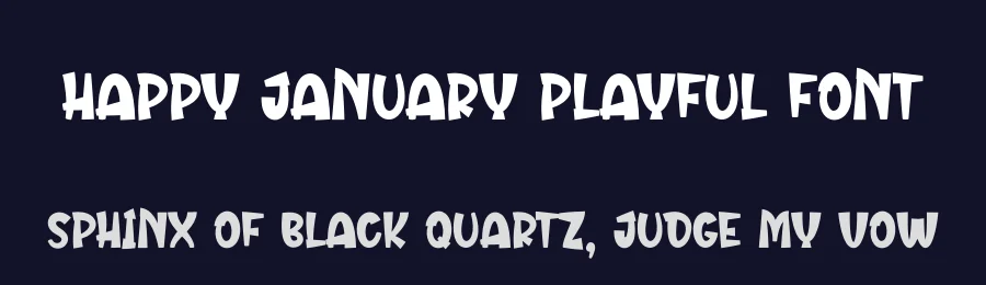 Happy January Playful Font by creativeletter — Display Font — thumbnail 2