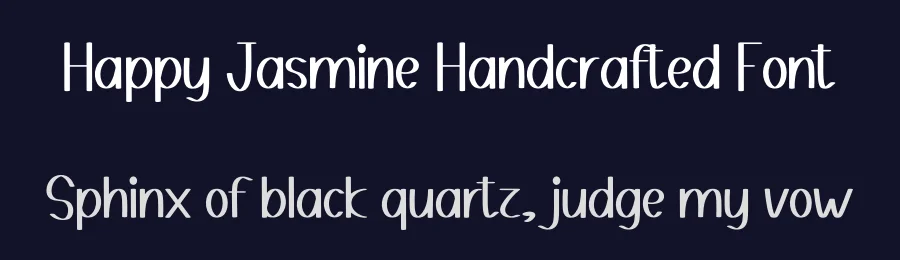 Happy Jasmine Handcrafted Font by freshtypeink — Display Font — thumbnail 2
