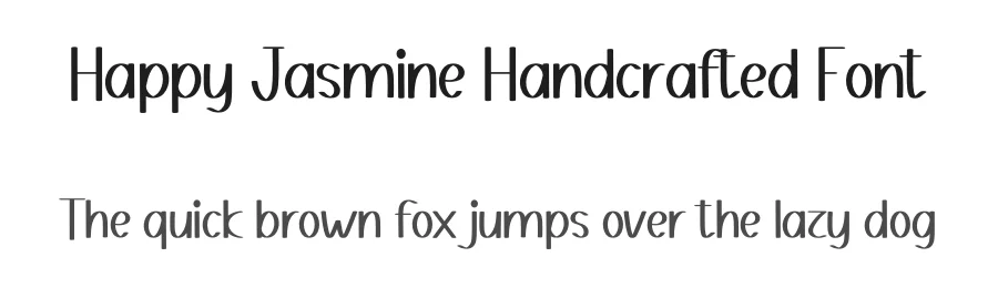 Happy Jasmine Handcrafted Font by freshtypeink — Display Font