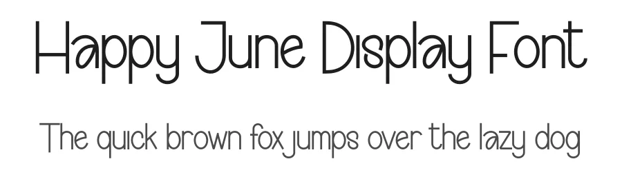 Happy June Display Font by creativeletter — Display Font