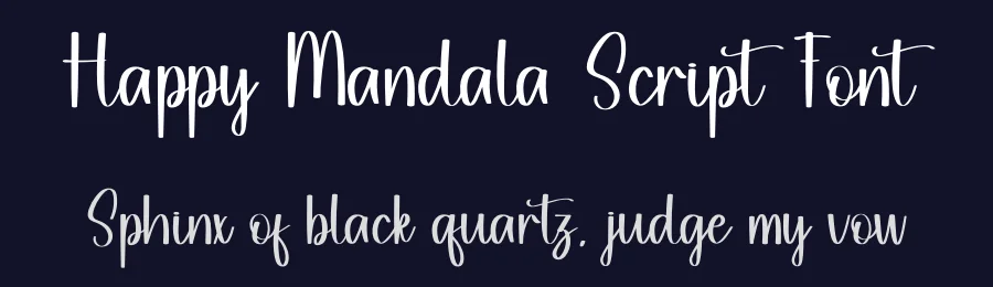 Happy Mandala Script Font by inermediaSTUDIO — Script Handwritten Font — thumbnail 2