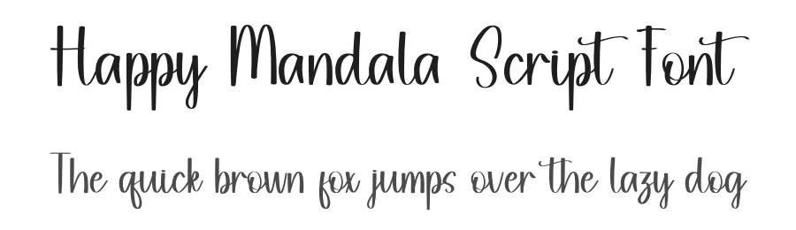 Happy Mandala Script Font by inermediaSTUDIO — Script Handwritten Font