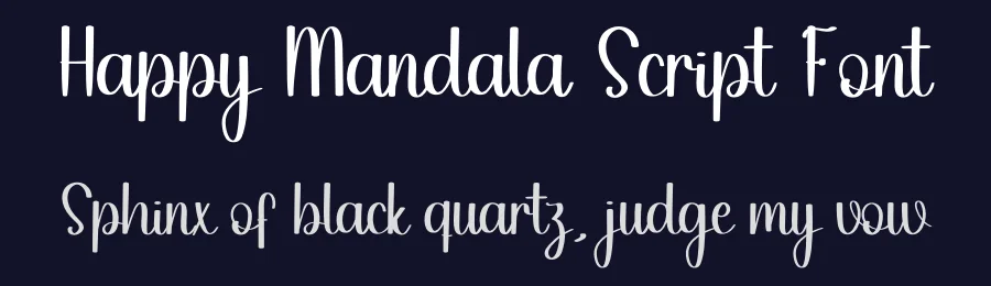 Happy Mandala Script Font by inermediaSTUDIO — Script Handwritten Font — thumbnail 2