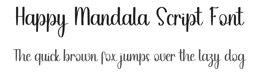 Happy Mandala Script Font by inermediaSTUDIO — Script Handwritten Font