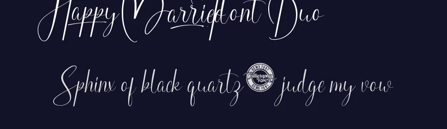 Happy Married Font Duo by CalligraphyFonts.net — Script Handwritten Font — thumbnail 2