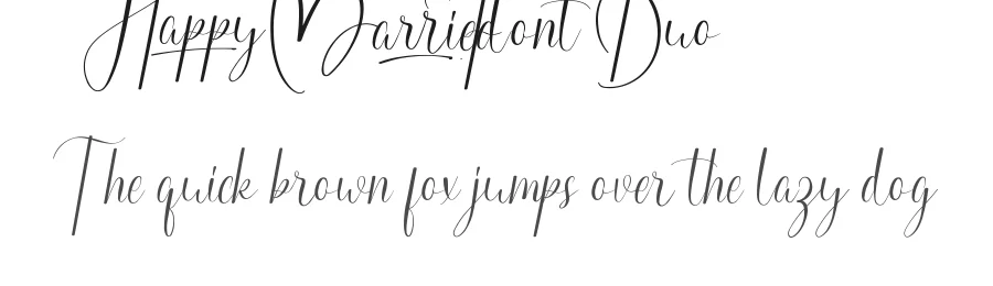 Happy Married Font Duo by CalligraphyFonts.net — Script Handwritten Font