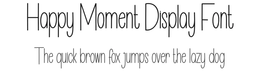 Happy Moment Display Font by creativeletter — Display Font