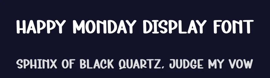 Happy Monday Display Font by creativeletter — Display Font — thumbnail 2