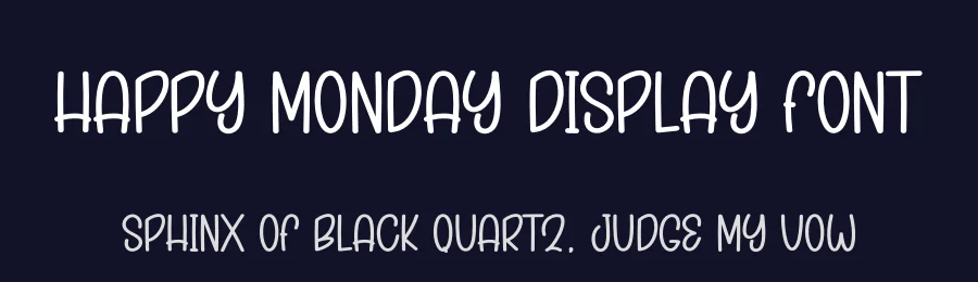 Happy Monday Display Font by creativeletter — Display Font — thumbnail 2