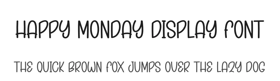 Happy Monday Display Font by creativeletter — Display Font
