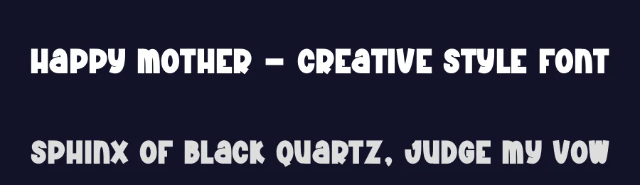Happy Mother – Creative Style Font by andikastudio — Display Font — thumbnail 2