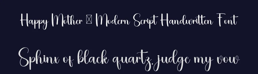 Happy Mother – Modern Script Handwritten Font by freshtypeink — Script Handwritten Font — thumbnail 2