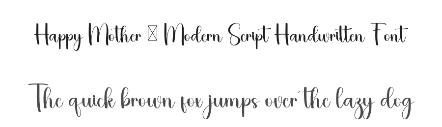 Happy Mother – Modern Script Handwritten Font by freshtypeink — Script Handwritten Font