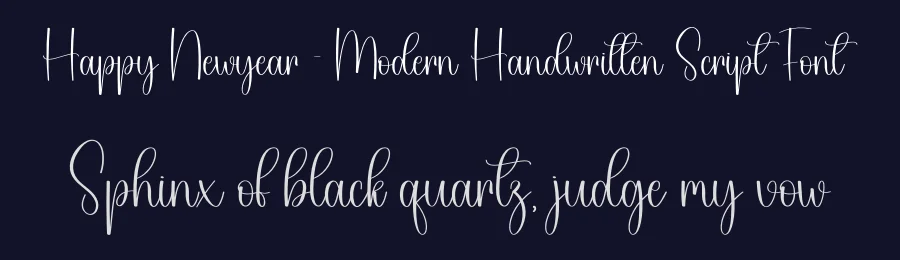 Happy Newyear – Modern Handwritten Script Font by creativeletter — Script Handwritten Font — thumbnail 2