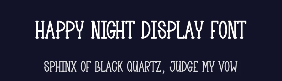 Happy Night Display Font by creativeletter — Display Font — thumbnail 2