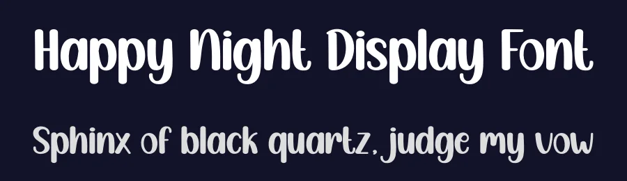 Happy Night Display Font by creativeletter — Display Font — thumbnail 2