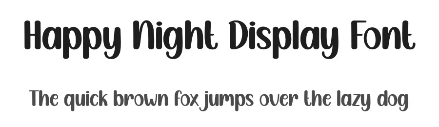 Happy Night Display Font by creativeletter — Display Font