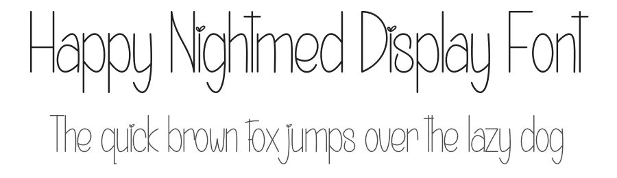 Happy Nightmed Display Font by creativeletter — Display Font