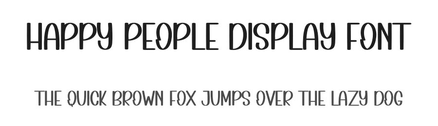 Happy People Display Font by inermediaSTUDIO — Display Font