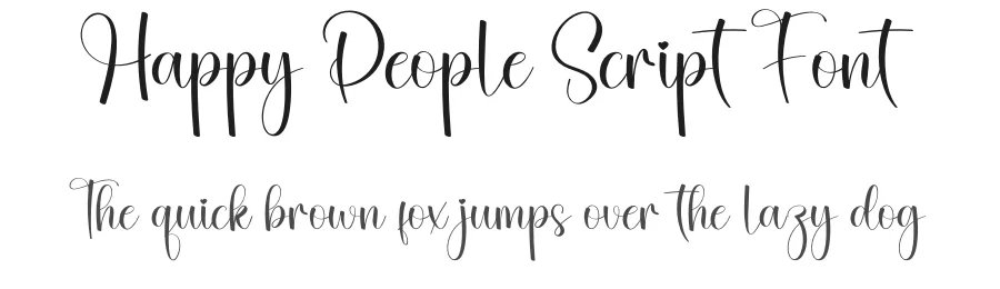 Happy People Script Font by creativeletter — Script Handwritten Font