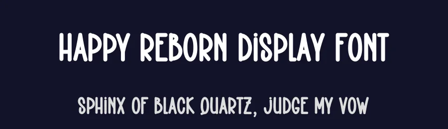 Happy Reborn Display Font by creativeletter — Display Font — thumbnail 2