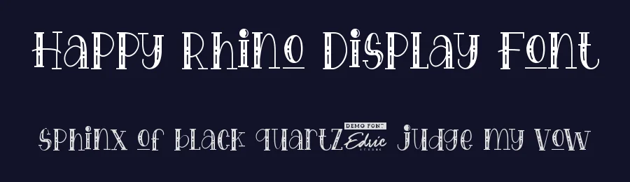Happy Rhino Display Font by edricstudio — Display Font — thumbnail 2