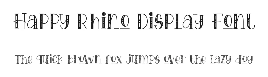 Happy Rhino Display Font by edricstudio — Display Font