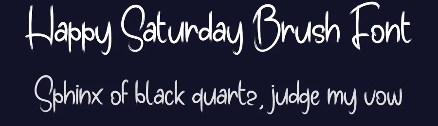 Happy Saturday Brush Font by andikastudio — Display Font — thumbnail 2