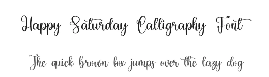 Happy Saturday Calligraphy Font by inermediaSTUDIO — Script Handwritten Font