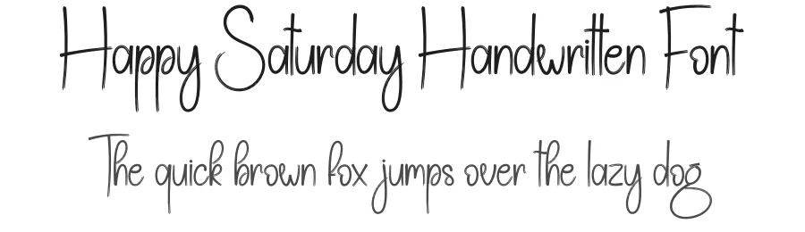 Happy Saturday Handwritten Font by andikastudio — Script Handwritten Font