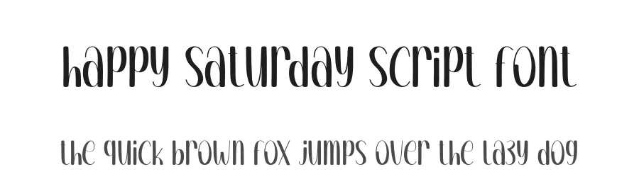 Happy Saturday Script Font by andikastudio — Display Font