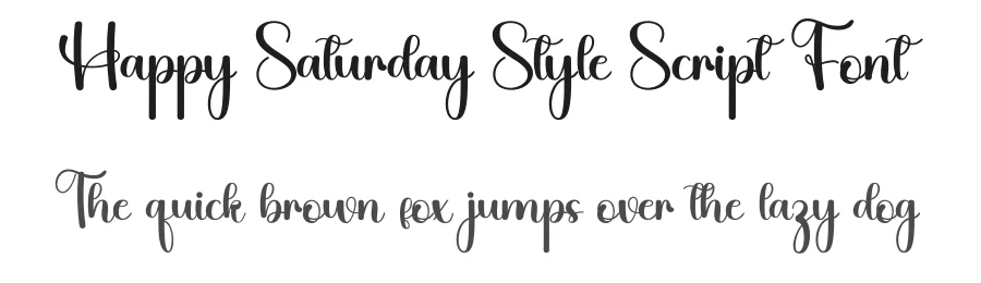 Happy Saturday Style Script Font by inermediaSTUDIO — Script Handwritten Font