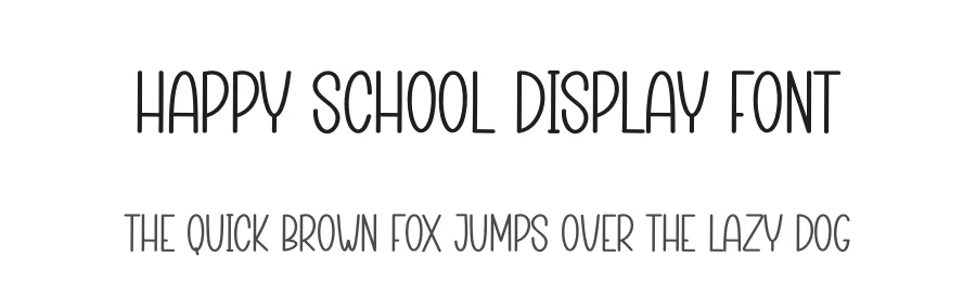Happy School Display Font by creativeletter — Display Font