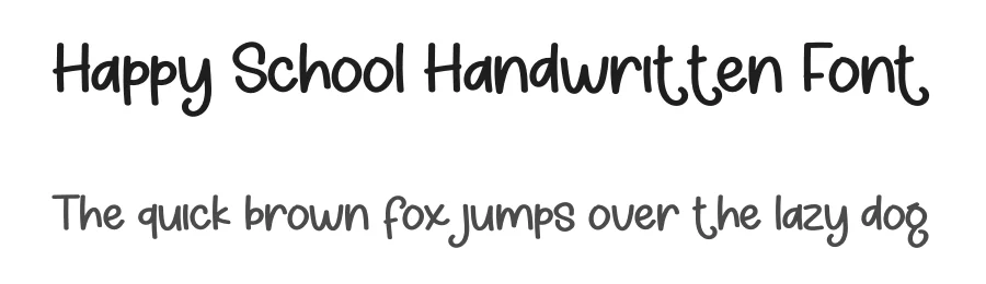 Happy School Handwritten Font by creativeletter — Display Font
