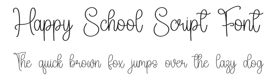 Happy School Script Font by creativeletter — Script Handwritten Font