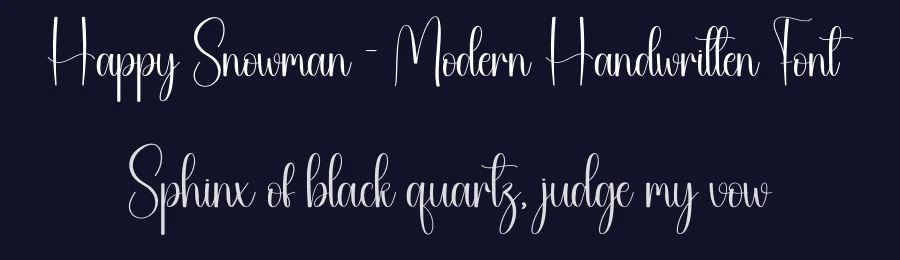 Happy Snowman – Modern Handwritten Font by creativeletter — Script Handwritten Font — thumbnail 2