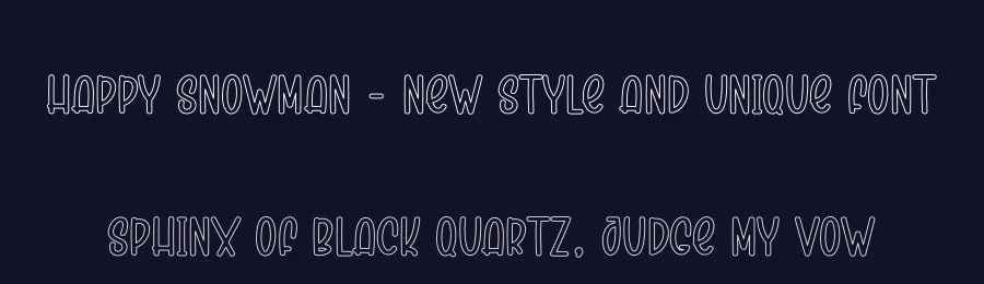 Happy Snowman – New Style And Unique Font by creativeletter — Display Font — thumbnail 2