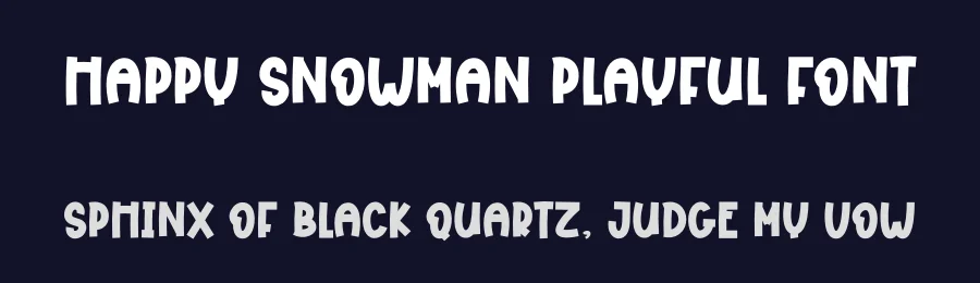 Happy Snowman Playful Font by freshtypeink — Display Font — thumbnail 2